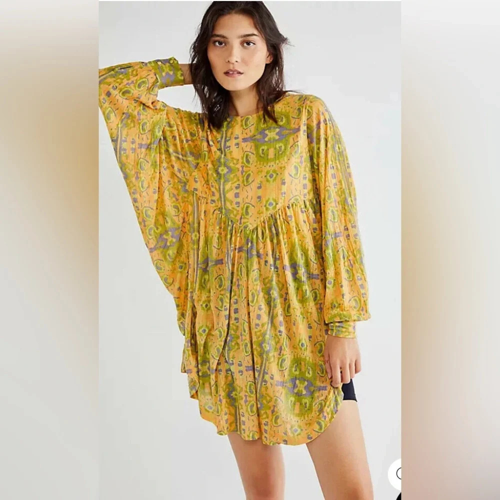Free People This Is It Bohemian Dolman Sleeve Oversized Tunic Top